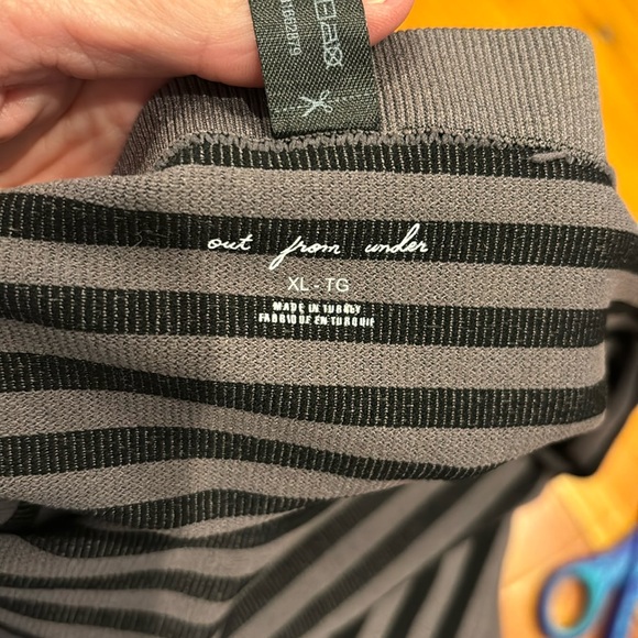 •Unworn!! OUT FROM UNDER XL Longline Seamless Tube Top Stripe Ribbed Sleeveless - Picture 4 of 5